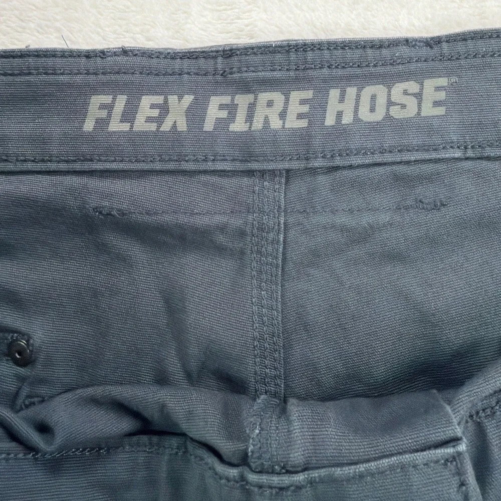 Duluth Trading Co Flex Fire Hose Cargo Relaxed Fit Cotton Gray Mens 48 Rugged